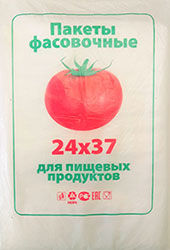 Полиэтиленовый пакет ПНД фасовочный 24х37х10 помидор 400/20 в Москве - купить оптом от производителя ПК Котово Полимер