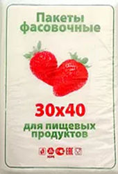 Полиэтиленовый пакет ПНД фасовочный 30х40х10 клубника в Москве - купить оптом от производителя ПК Котово Полимер