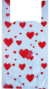 Полиэтиленовый пакет Cердечки 27+15х47х12.5  100/3500 в Москве - купить оптом от производителя ПК Котово Полимер